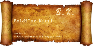 Belász Kitti névjegykártya